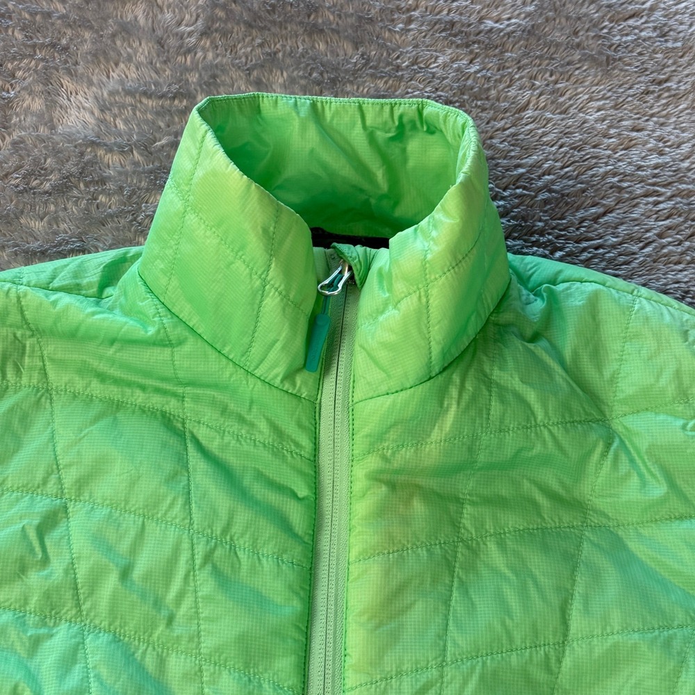 Marmot Puffer Jacket Medium Quilted Lightweight Bright Lime Green Outdoor - Picture 8 of 16